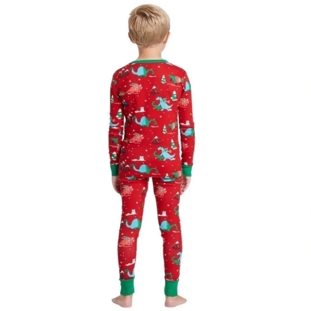 Target Wondershop Holiday Dino Print Pajama Set Toddler Size 3T